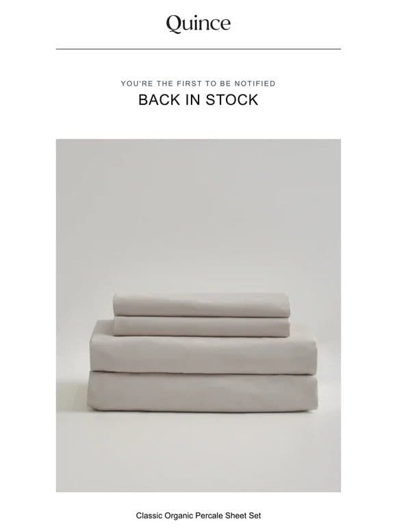 RE: Classic Organic Percale Sheet Set