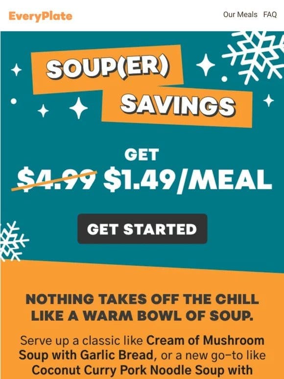 Ready in~30 min， only $1.49/meal  ‍♀️