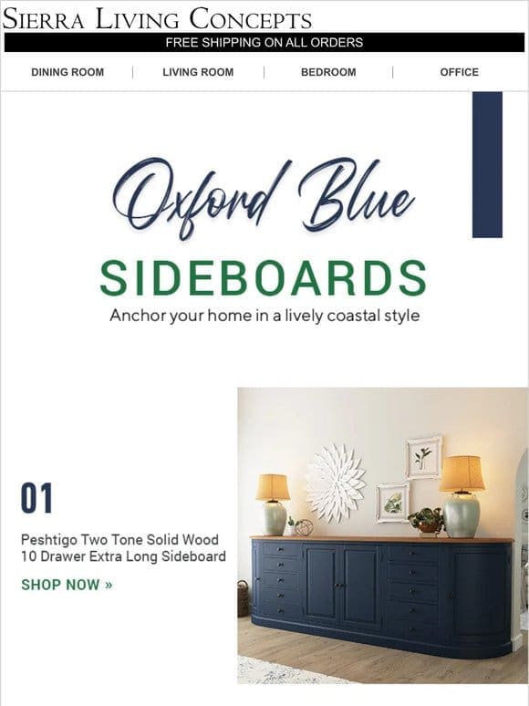 Refresh your dining space | Shop Trendy Sideboards
