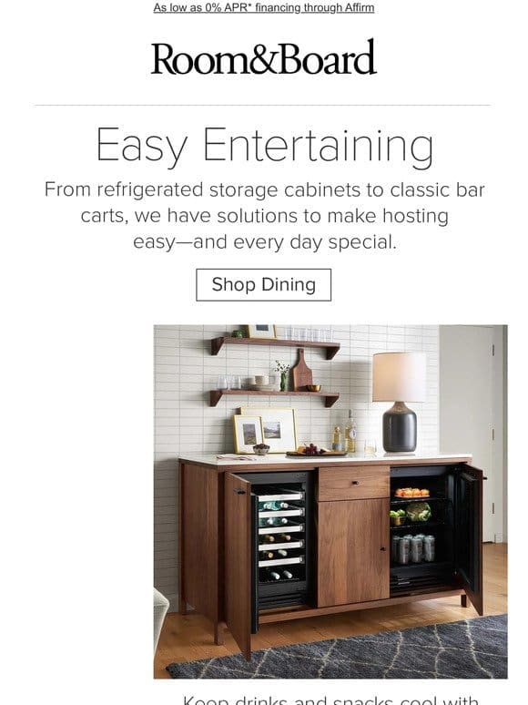 Refrigerated solutions + more entertaining ideas