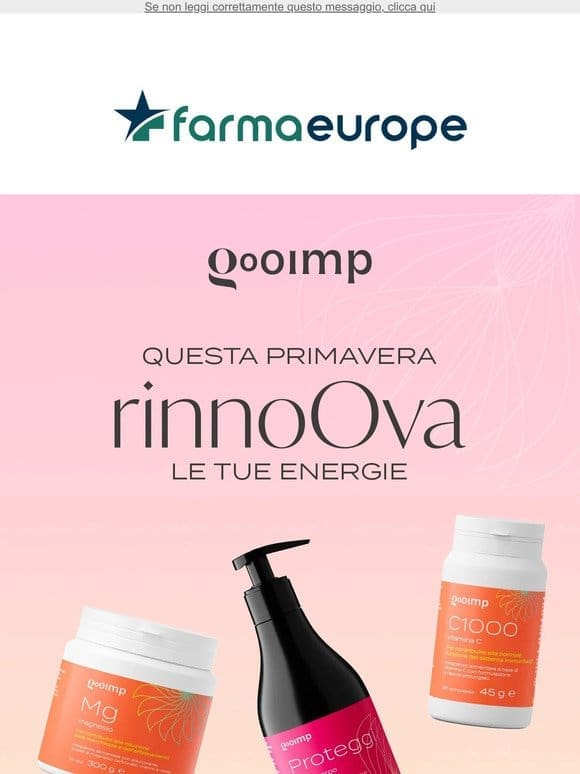 RinnoOva le tue energie! Inizia la nuova stagione con il 15% di extra sconto su GoOimp!