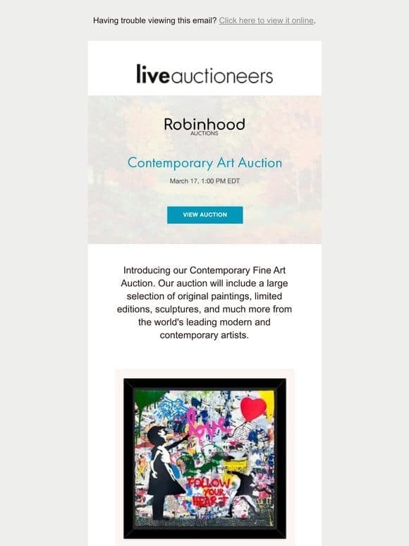 Robinhood Auctions | Contemporary Art Auction