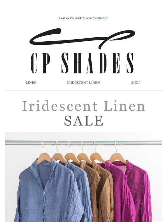 SALE! 1/3 OFF Iridescent Linen