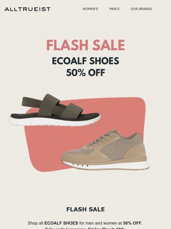 SALE ENDS SOON | ECOALF Shoes 50% off