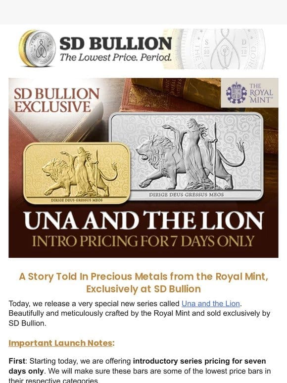 SD EXCLUSIVE – Una and the Lion from the Royal Mint