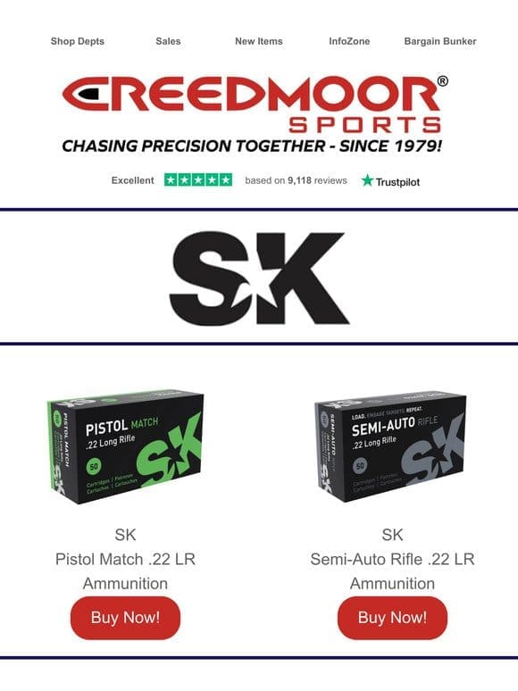 SK， Lapua， ADG – All In Stock!