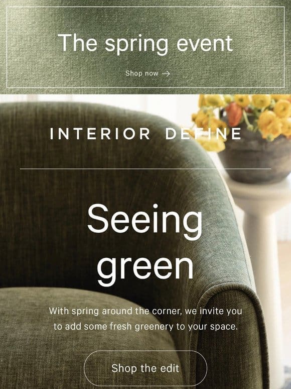 SPOTLIGHT ON: Green furniture