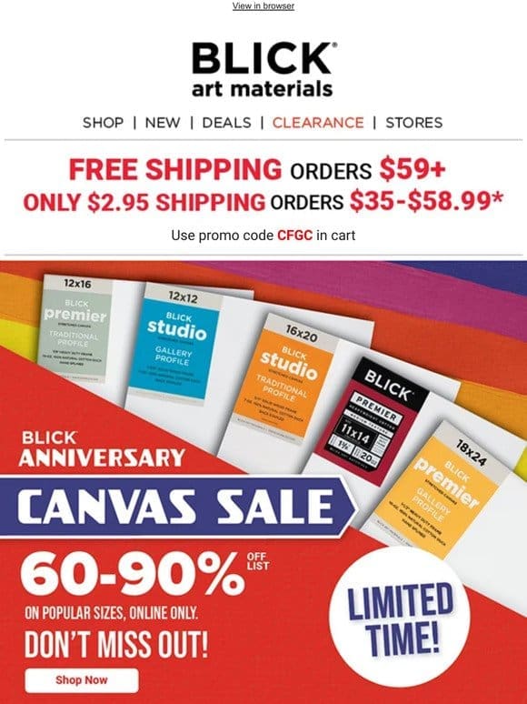 SURPRISE: CANVAS SUPER SALE