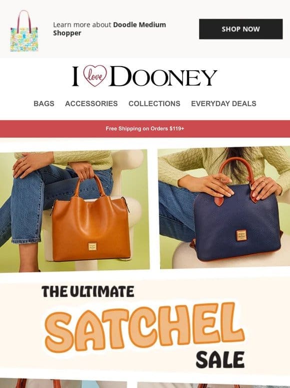 Satchels， Satchels， & More Satchels—Up to 70% Off!