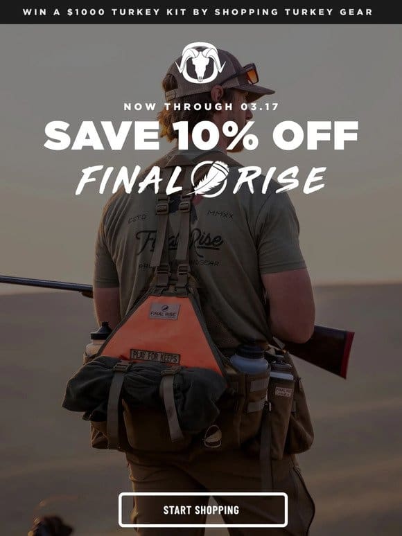 Save 10% OFF all FINAL RISE Vest Systems [Limited Time Only]