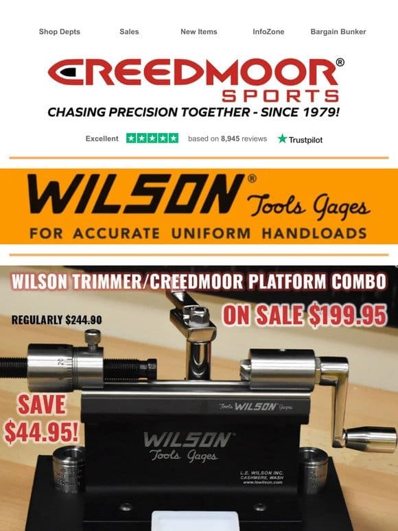 Save Big On The Wilson Trimmer & Creedmoor Platform Combo!