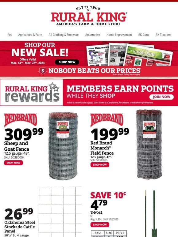 Secure Your Animals， Property， & Your Wallet! Savings on All Things Fencing & More!