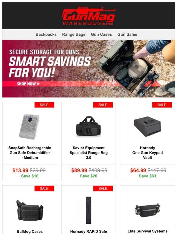 Secure Your Firearms With These Deals | Snapsafe Rechargable Gun Safe Dehumidier for $14