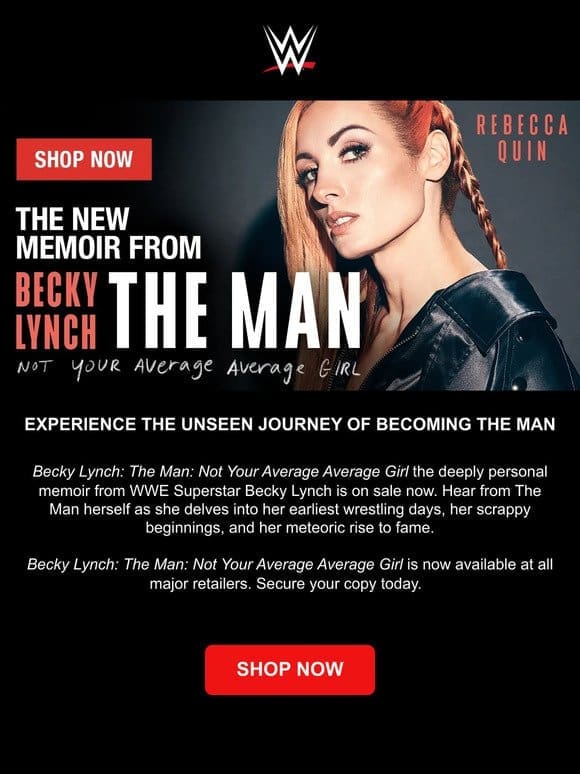 Secure your copy of Becky Lynch: The Man – on sale now!
