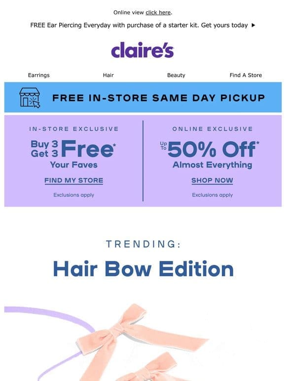 See what’s trending: Hair Bows