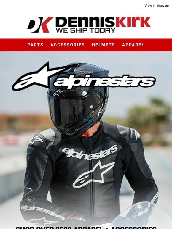 Shop Alpinestars at denniskirk.com NOW!