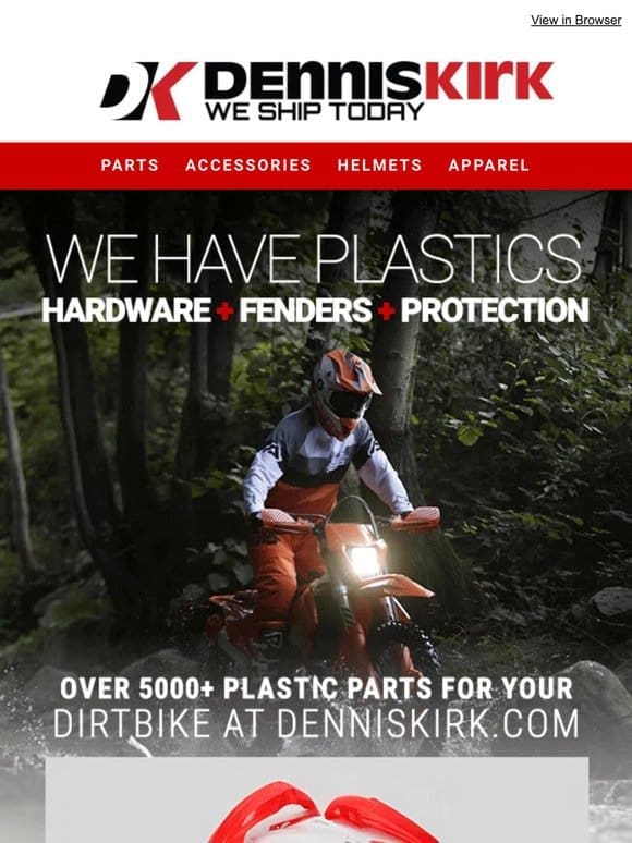 Shop Plastics For Your Dirt Bike at Denniskirk.com!