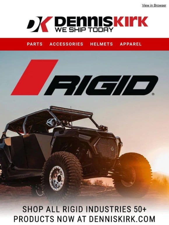 Shop Rigid Industries For Your UTV at denniskirk.com!