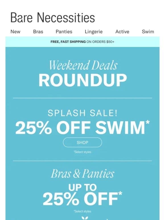 Shop & Save: Bras & Panties 25% Off， 30% Off Glamorise & More