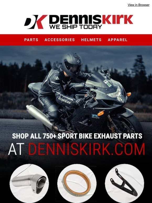 Shop Sport Bike Exhaust options at denniskirk.com!