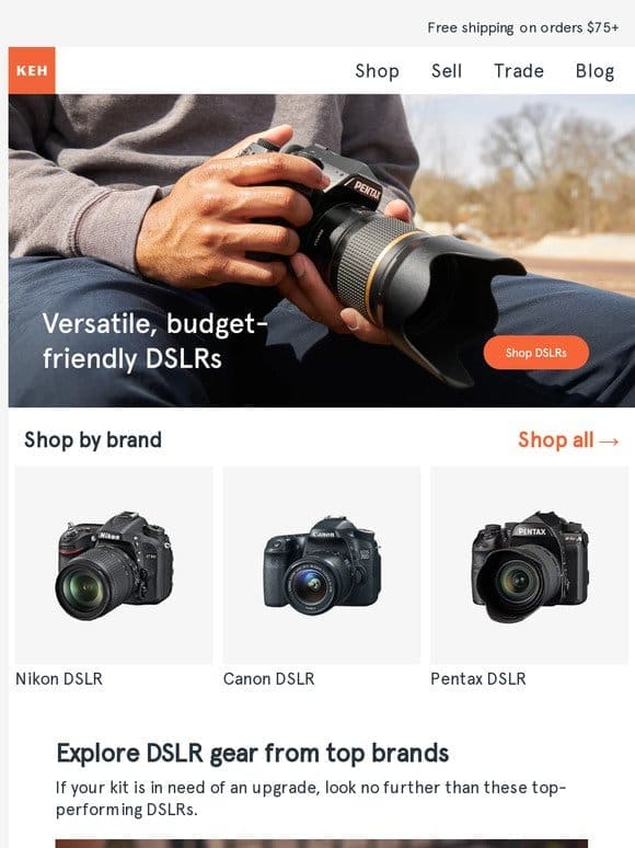 Shop top-performing DSLRs for every budget