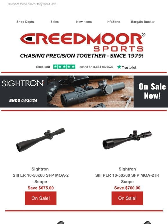 Sightron Scopes On Sale!