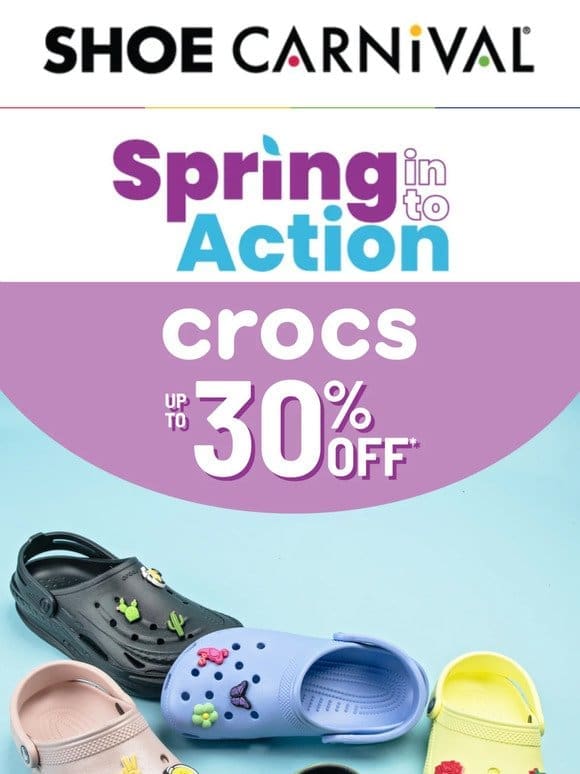 Slip into Savings with up to 30% off Crocs!