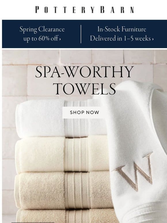 Spa-worthy organic towels