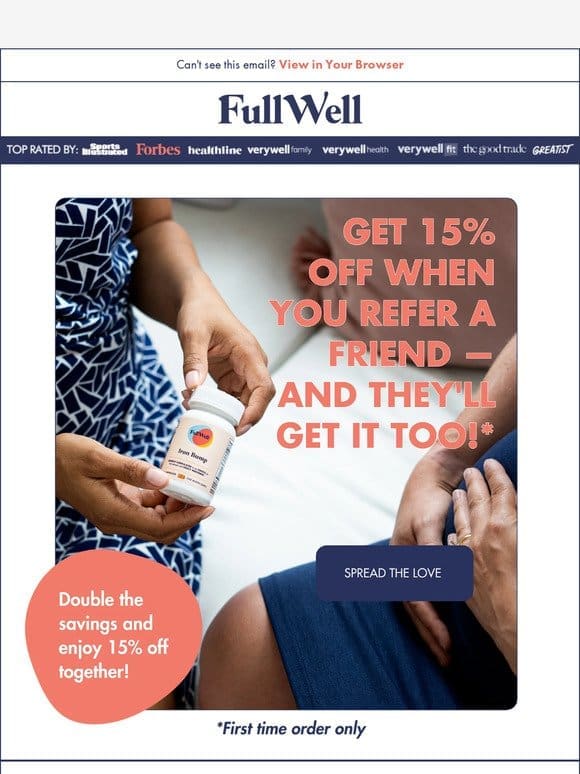 Spread Happiness with 15% off FullWell