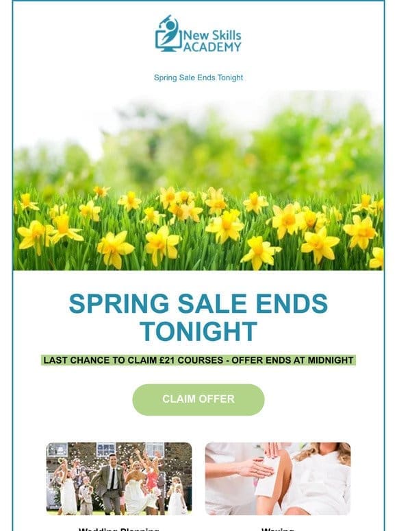 Spring Sale Ends Tonight – Don’t Miss Out!