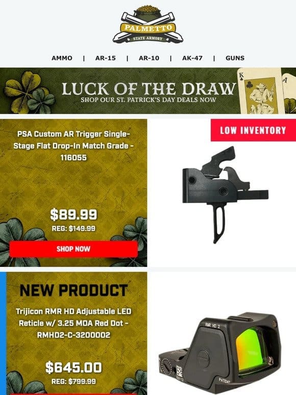 St. Paddy’s Clearance Deal On BLEM Classic SBA3 OD Green Pistol Lowers Only $169.99!