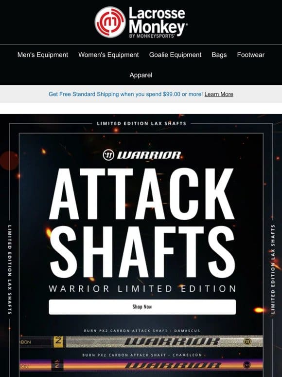 Stand Out on the Field: Limited Edition Warrior Shafts In Stock!