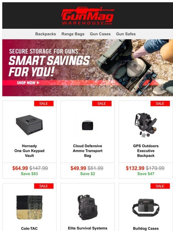 Store Your Gear With These Deals | Hornady One Gun Keypad Vault For $65