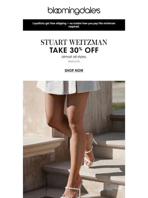 Stuart Weitzman: 30% off!