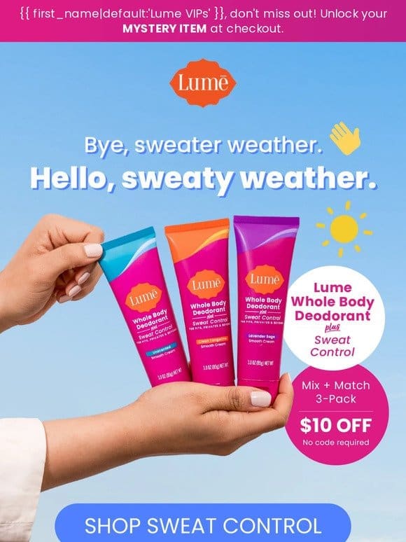 Sweaty season is nearly here! ☀️  Take $10 OFF