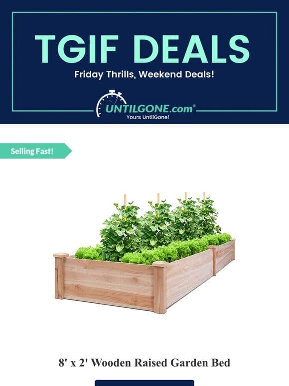 TGIF Deals – 70% OFF Wooden Raised Garden Bed