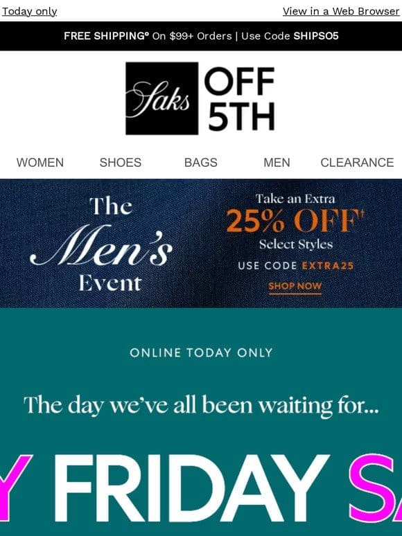 TGIF: Up to 80% OFF FERRAGAMO， Vince & more