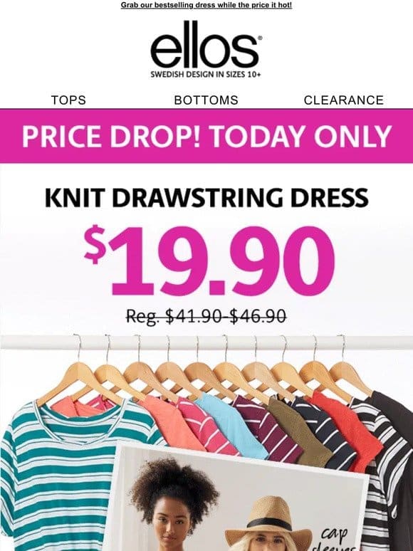 TODAY ONLY: $19.90 Drawstring Knit Dress