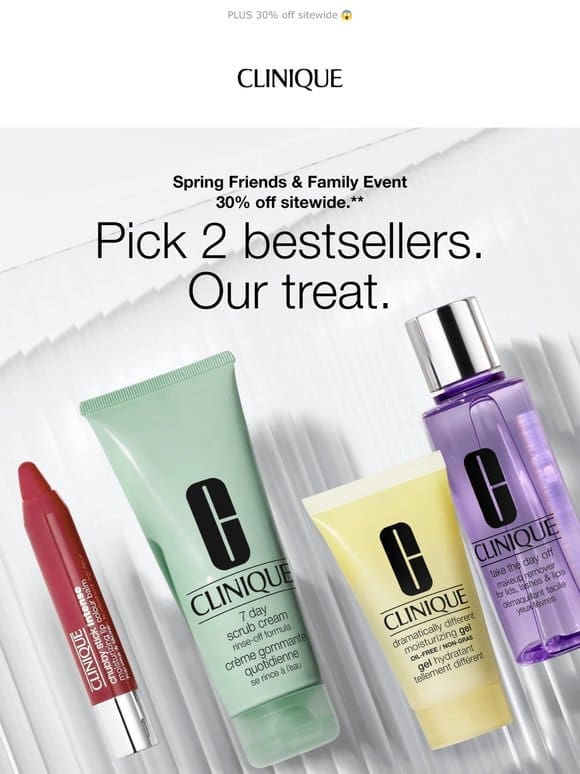 Take two! Pick two free bestsellers with $110 order.