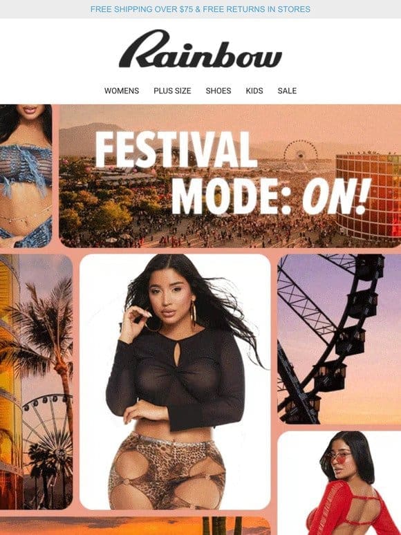 Tap For Front Row Access to   The Hottest Festival Collection From $7.99. ️