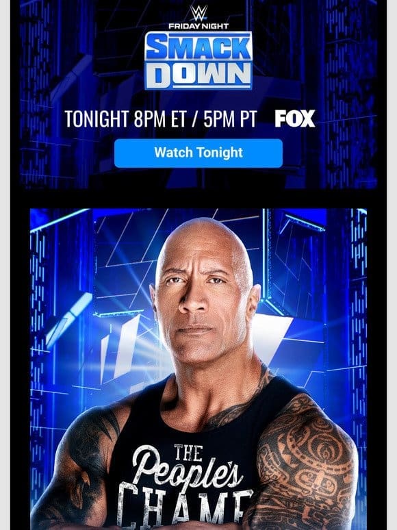 The Rock will be live on SmackDown tonight AND Rey Mysterio returns!