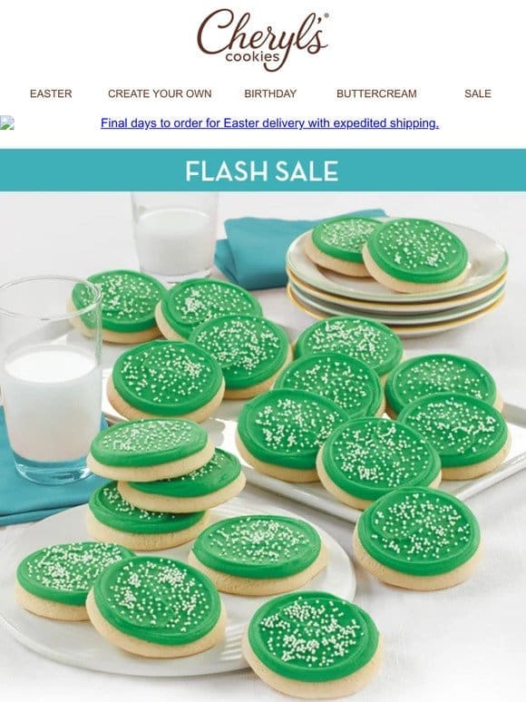 The grass is greener and the cookies dreamier with 50% off.