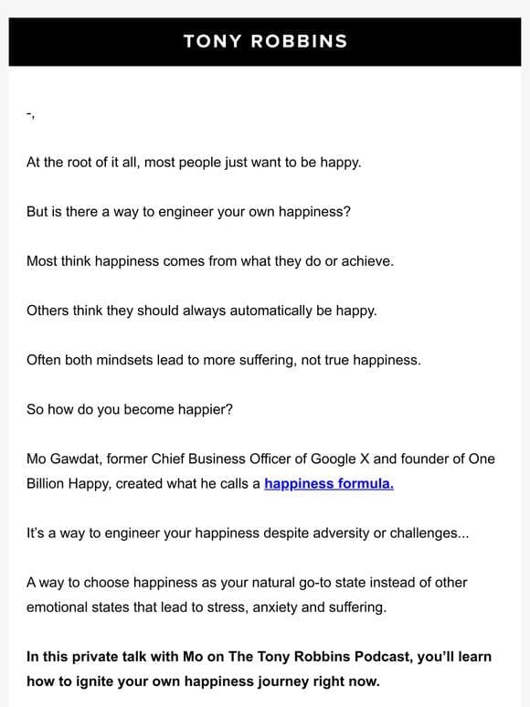 The happiness formula