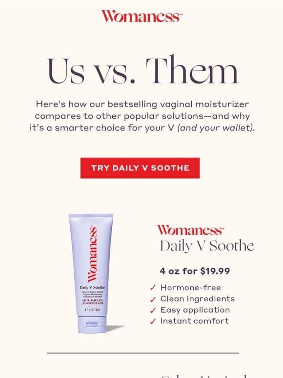 Their vaginal moisturizer vs. ours?