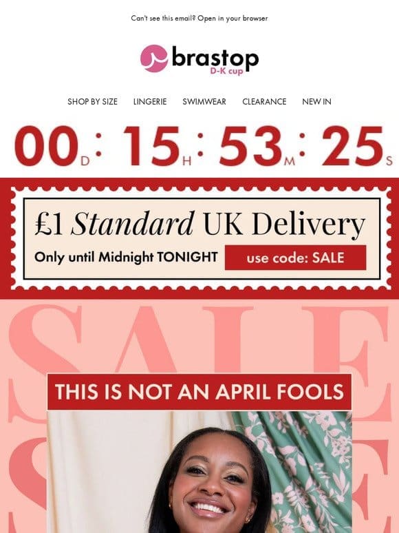 This is NOT an April Fools! FINAL HOURS to shop the SALE