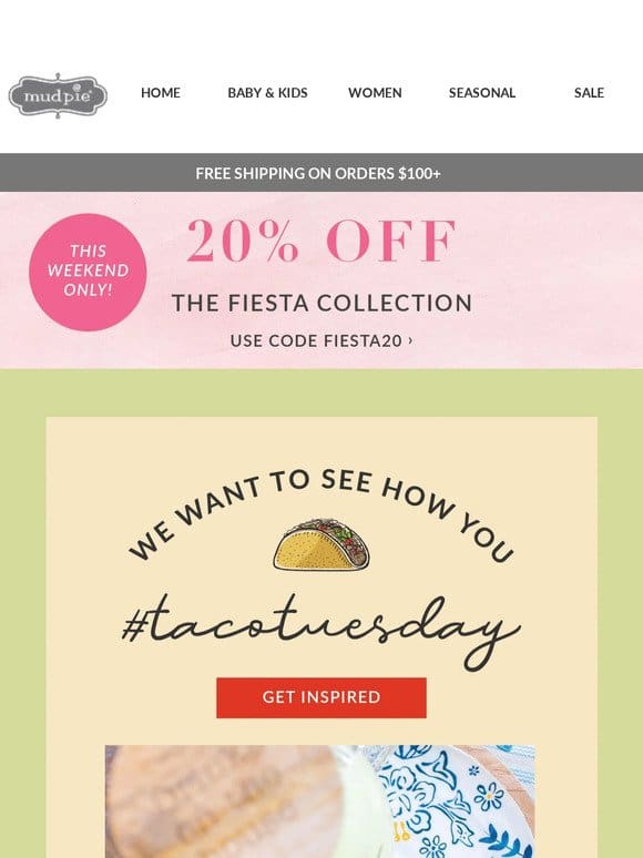 This weekend only: 20% off the Fiesta Shop?