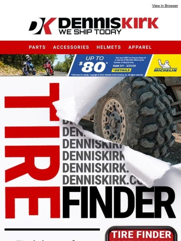 Tire Shopping Made Easy With Our Tire Finder!