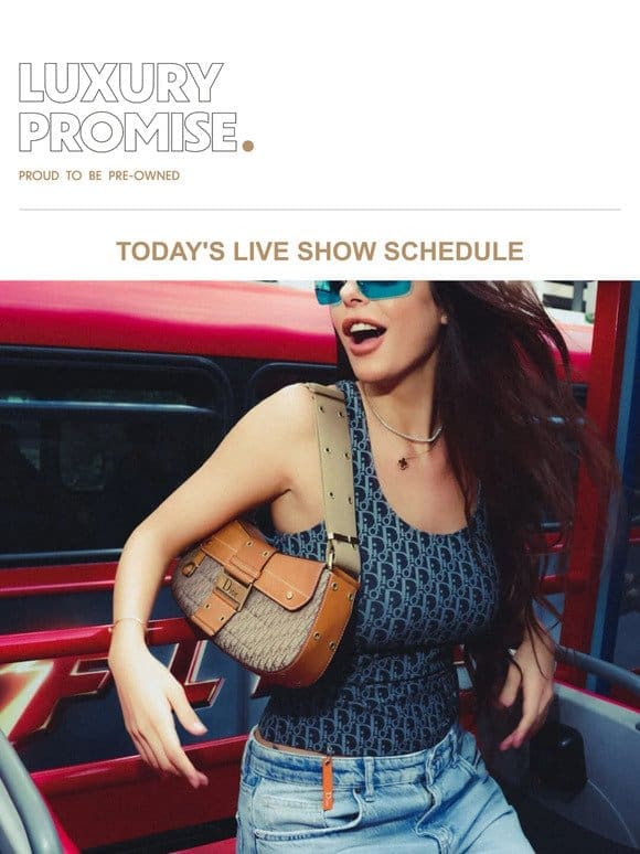 Today’s Live Show Schedule & New Arrivals