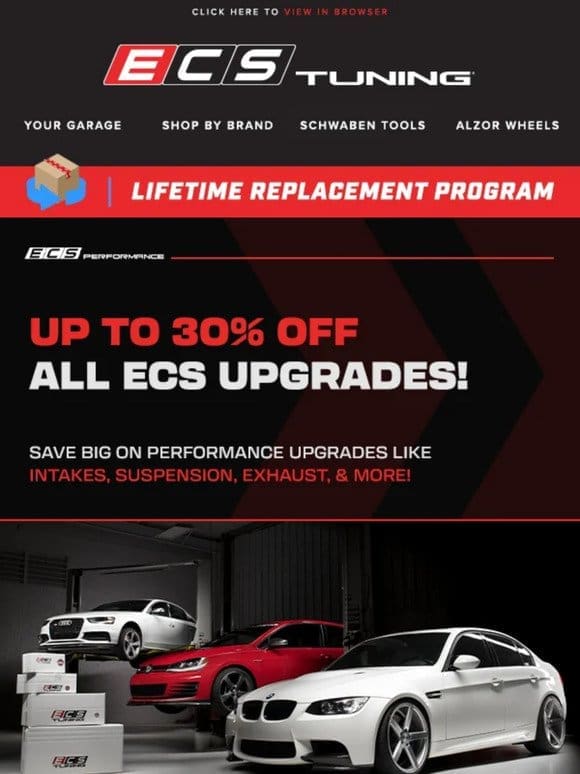 Top ECS Performance Parts Up To 30% off!