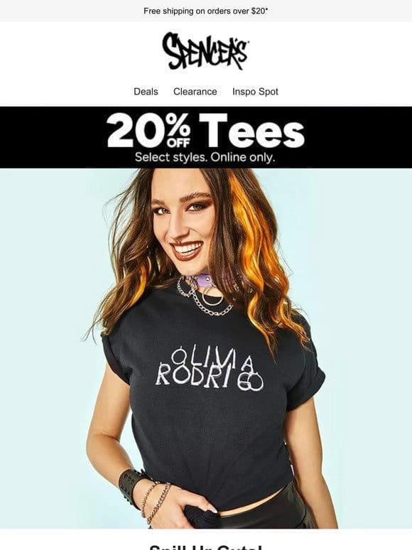 Top tees ft. OLIVIA RODRIGO